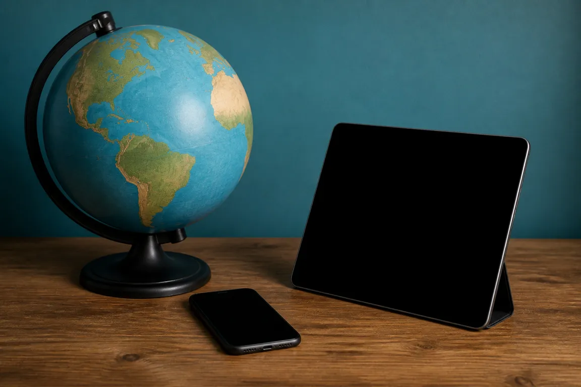 Globe and blank-screen devices for geographic and device click tracking